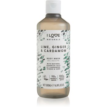 I Love Naturals Lime, Ginger & Cardamom gel de duș - imagine 2
